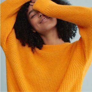 Everlane 🍊 Women's Alpaca Oversized Crew Neck in Tangerine